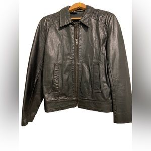 VTG 70’s JEAN PIERRE BLACK LEATHER JACKET